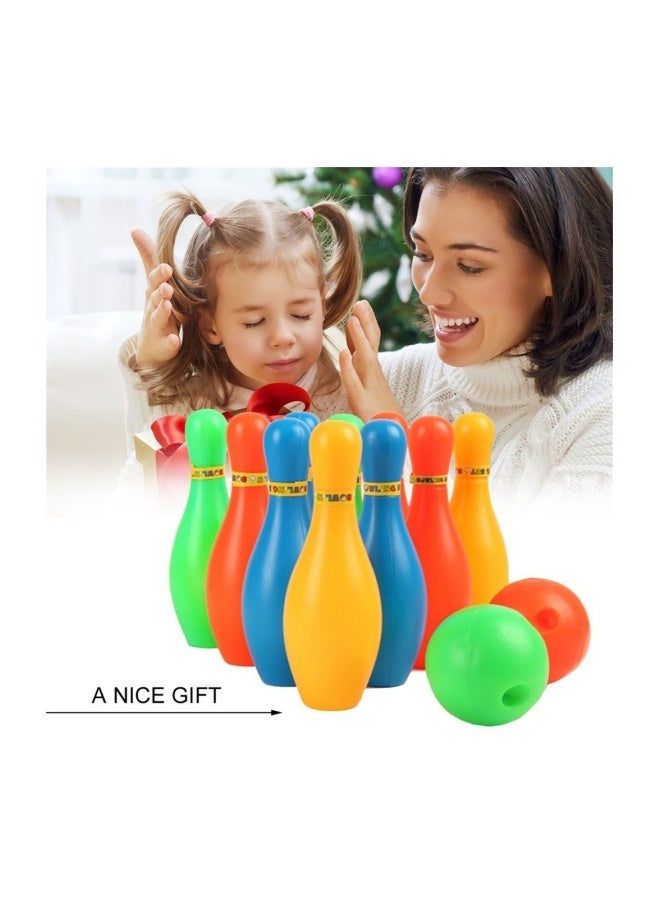 10-Piece Bowling Set, Backyard Bowling Pins Outdoor & Indoor Family Game for Kids Teens - Image 3