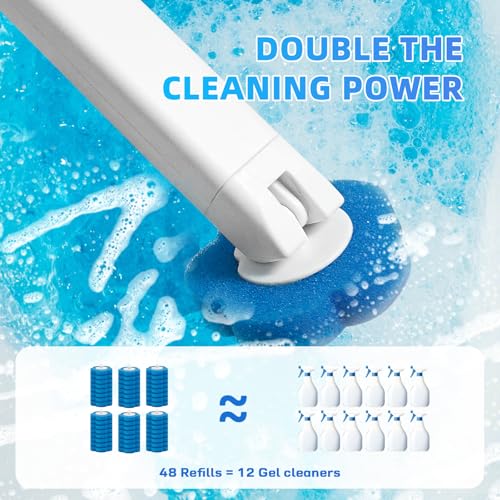 clowand Disposable Toilet Brush with 48 Refills, ,Toilet Bowl Cleaner,Toilet Cleaning Supplies,Toilet Bowl Brush,automatic lid-opening and closing toilet brush with Holder for Bathroom Deep Cleaning & Hygiene - Image 3