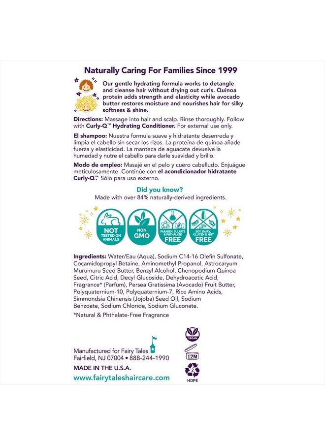 Fairy Tales Fairy Tales Curly Q Hydrating Shampoo for Curly and Multi-Cultural Hair - Paraben, Sulfate, Gluten and Nut Free - 12 oz  - Image 2