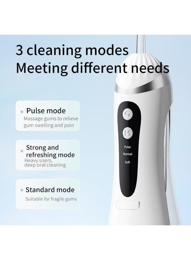 Portable water flosser with 3 cleaning modes and 4 interchangeable heads - waterproof and USB rechargeable for superior gum and teeth care - Image 5