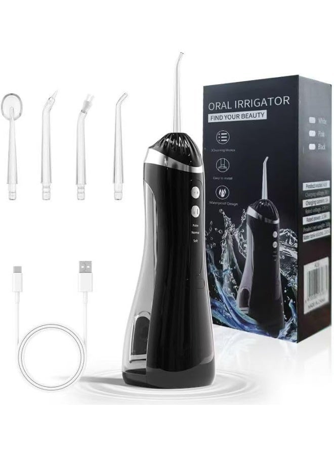 Portable water flosser with 3 cleaning modes and 4 interchangeable heads - waterproof and USB rechargeable for superior gum and teeth care - Image 3