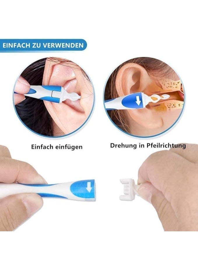 سمارت سواب اداة تنظيف الاذن مزيل شمع الحلزوني 16 طرف ناعم قابل للاستبدال امنة للاستخدام مجموعة ازالة قابلة لاعادة الاستخدام بدون الم لطيف للاذن - Image 5