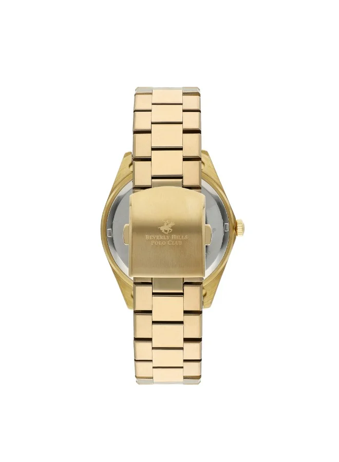 بيفرلي هيلز بولو كلوب Beverly Hills Polo Club BP3407X.170 Men Analog Display Watch & Metal Strap Gold