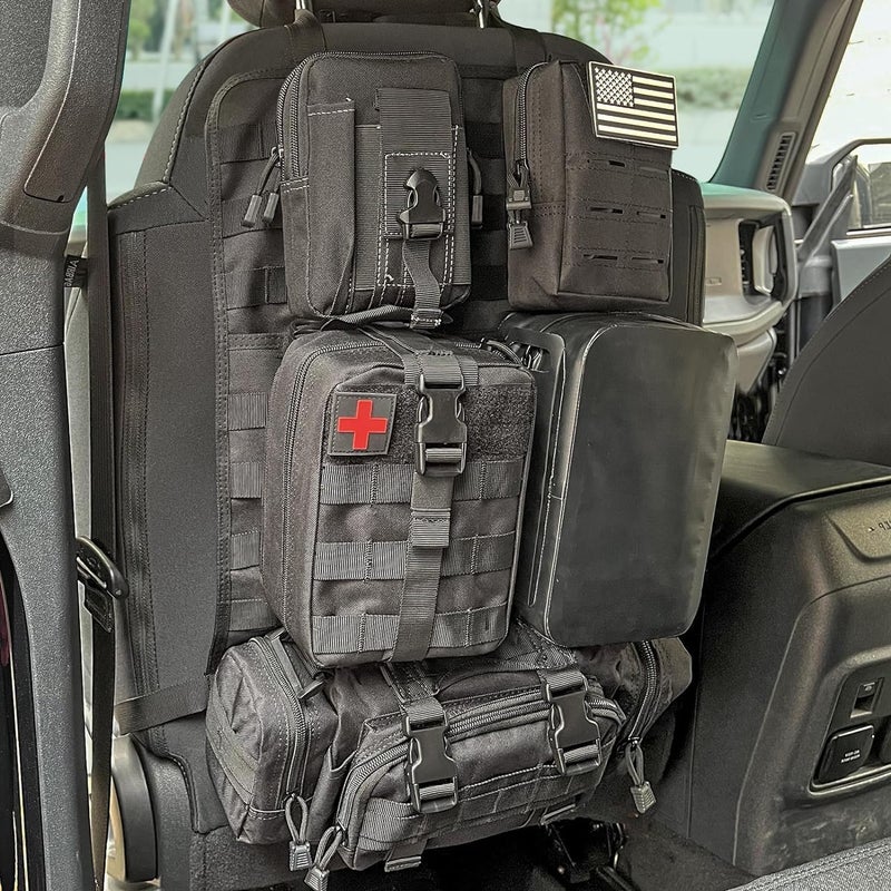Z8 Tactical Seat Back Organizer with 5 Molle Bags - Universal Fit for All Vehicles - Image 1