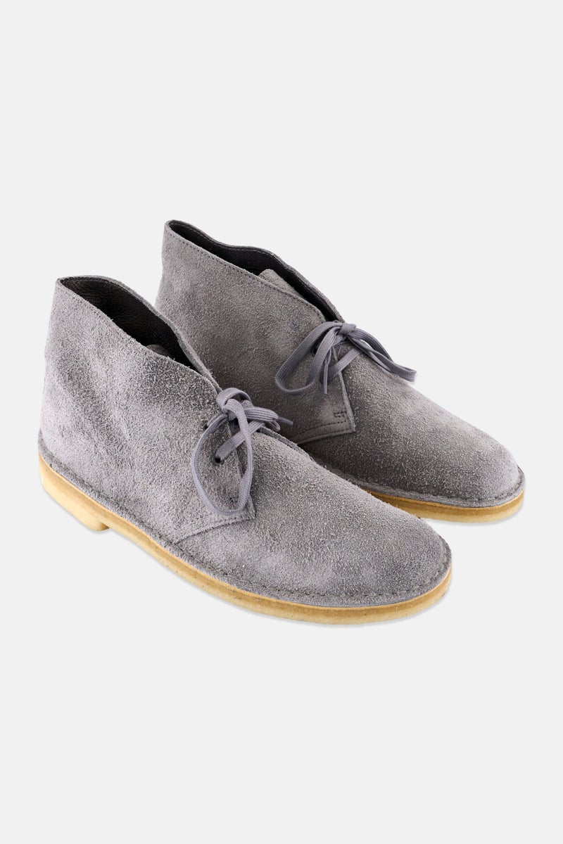 clarks Men Desert Boot Lace Up Casual Shoes, Grey  - Image 1