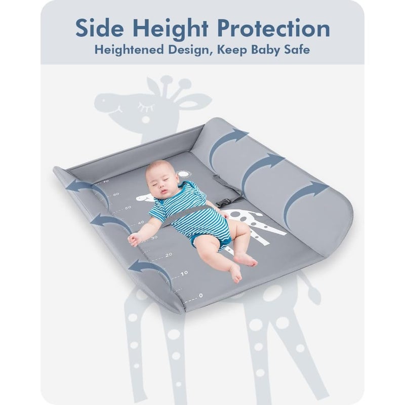 Baby Changing Table with Wheels Adjustable Height Foldable Changing Table with Nursery Organizer and Storage Shelf for Newborns and Infants (80 x 66 x 98 cm) - Kids Topia - Image 2