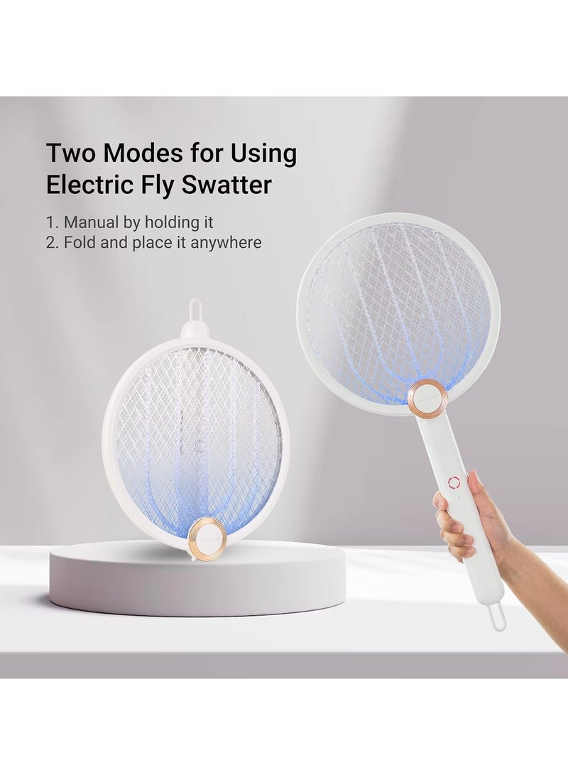 Electric Fly Zapper for Indoor and Outdoor, Portable, Foldable, Rechargeable, Longer Battery Life, Fly Zapper USB Charging Cable - Image 3