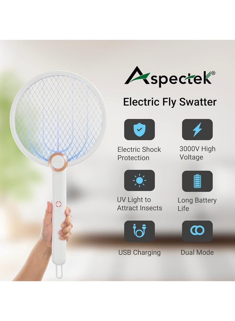 Electric Fly Zapper for Indoor and Outdoor, Portable, Foldable, Rechargeable, Longer Battery Life, Fly Zapper USB Charging Cable - Image 2