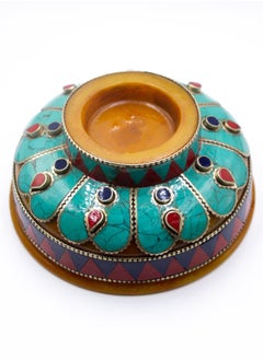 Alpine Crystals UAE Exquisite Amber Bowl with Gemstone Handmade  - Image 3