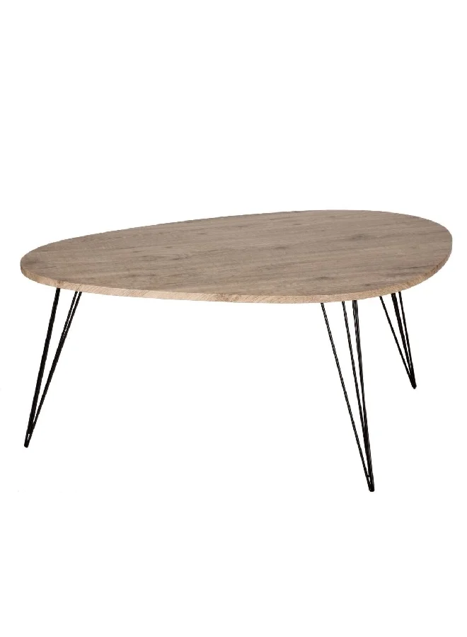 atmosphera Neile Triple Leg Contemporary Design Coffee Table Brown and Black 50 x 96 x 65 cm 140363