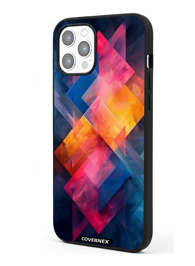 Covernex Apple iPhone 12 Pro Max Protective Case Cover Printed Featuring Prism Fusion Geometric Overlay - Image 1