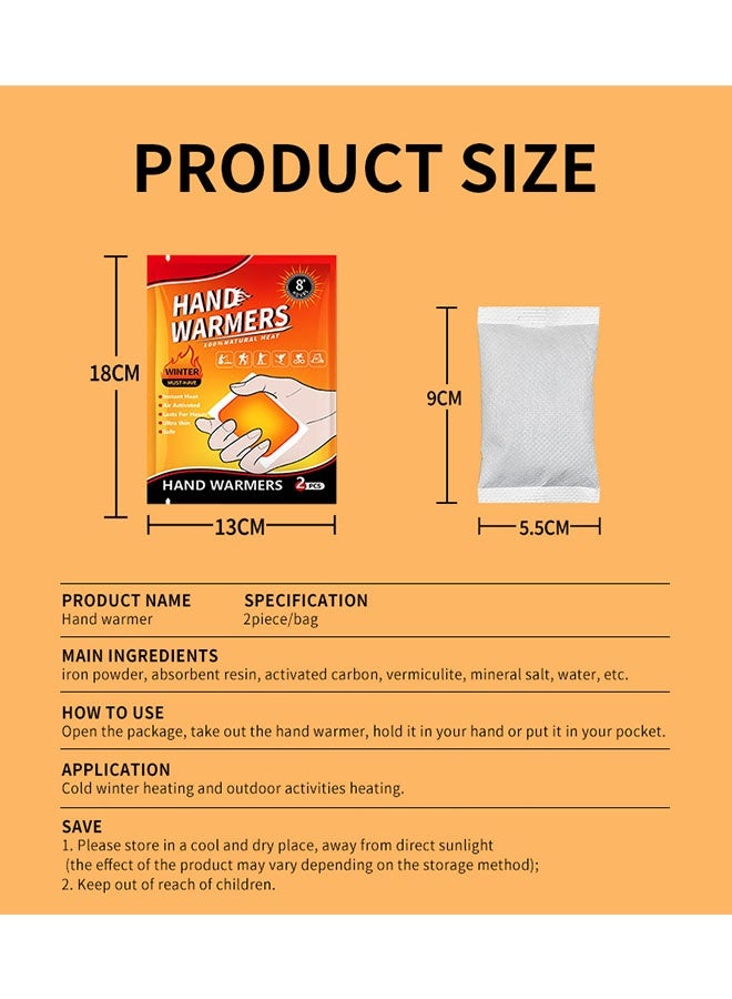 Unique 5 Bags (10 PCS) Hand Warmers - Air-Activated Disposable Hand Warmers - Long Lasting Safe Natural Odorless Air Activated Warmers Up to 8 Hours of Heat - Image 2