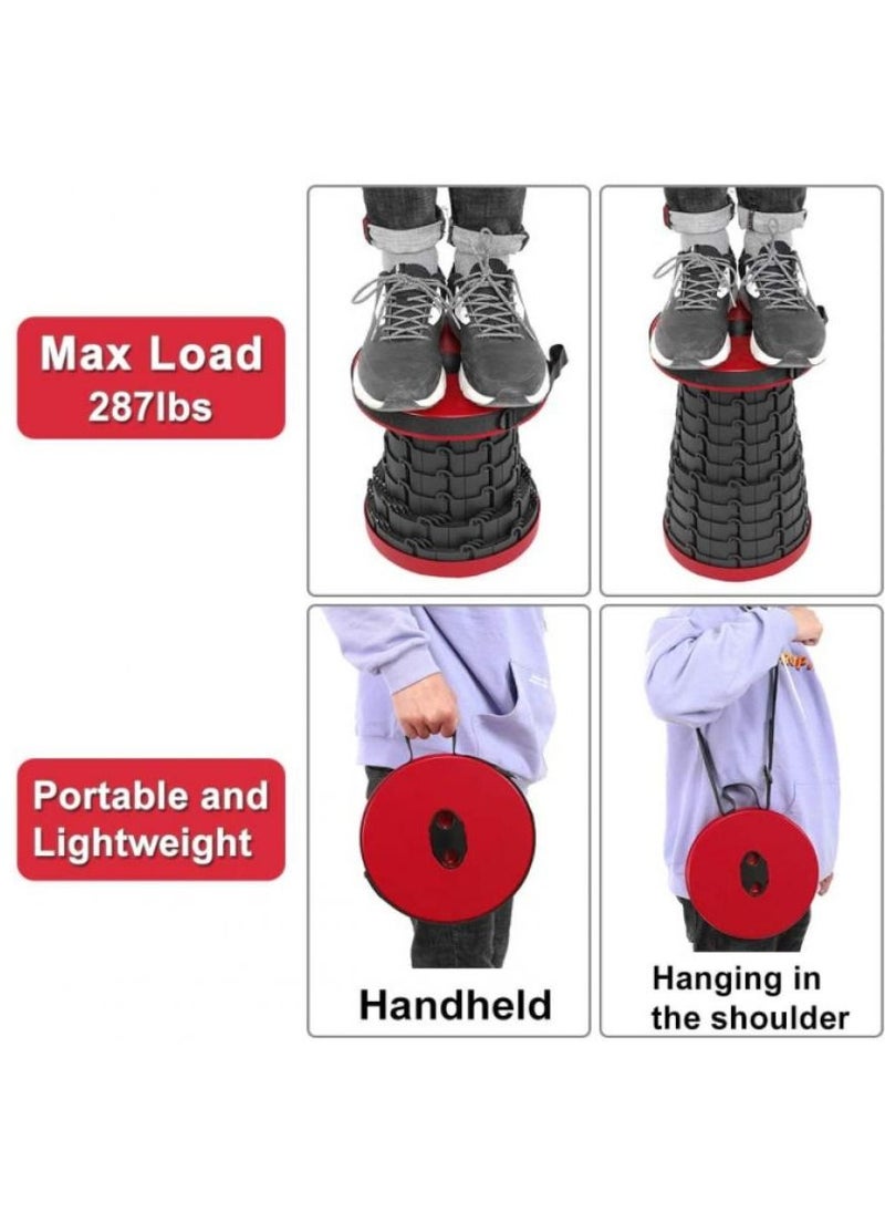 Alissa - Portable Folding Retractable Folding Stools Portable Plastic Travel Seat Orange - Image 1