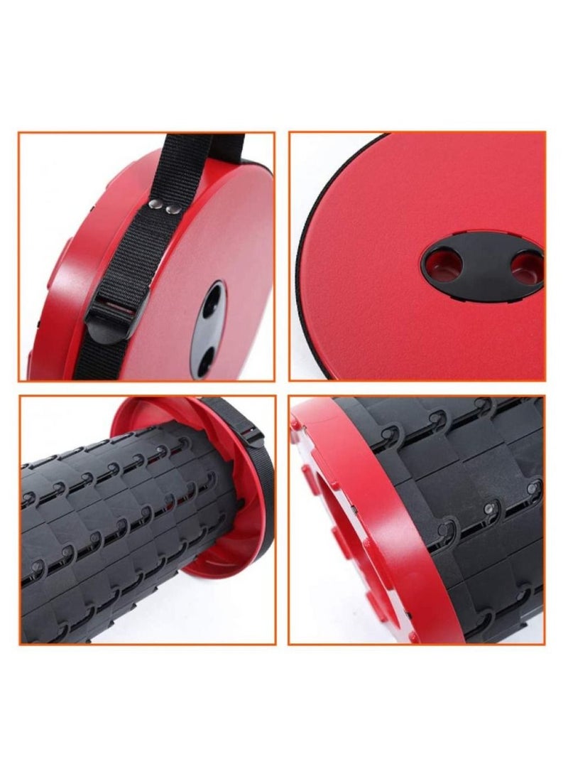 Alissa - Portable Folding Retractable Folding Stools Portable Plastic Travel Seat Orange - Image 1