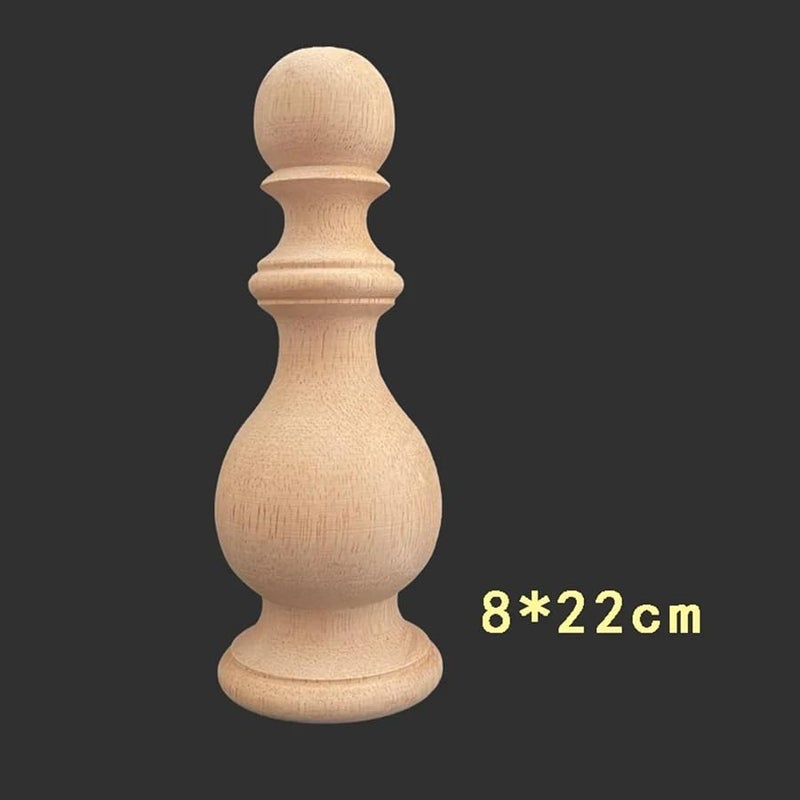 Wooden Carving Column Bed Head Pillar Base Round Ball Headboard Furniture Railing Post Home Decoration Color 4 - Image 3