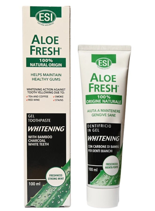 ESI Aloe Fresh Toothpaste Whitening With Bamboo Charcoal White Teeth 100ml