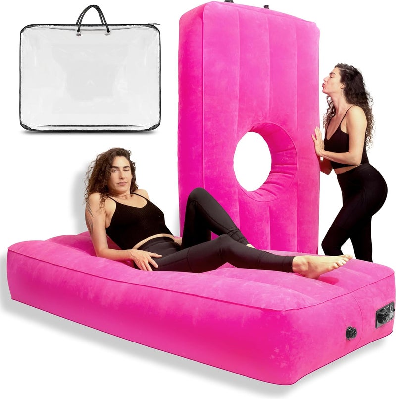 YESINDEED Upgraded BBL Bed with Hole, Inflatable Brazilian Butt Lift Mattress for Post Surgery Recovery - Waterproof Velvet Touch Top Comfortable & Supportive - Carrying Bag and with Built-in Pump - Image 1