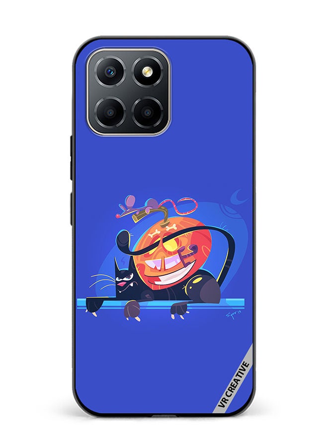 VR CREATIVE Protective Case Cover For Honor X6 Halloween Cat Design Multicolour - Image 1