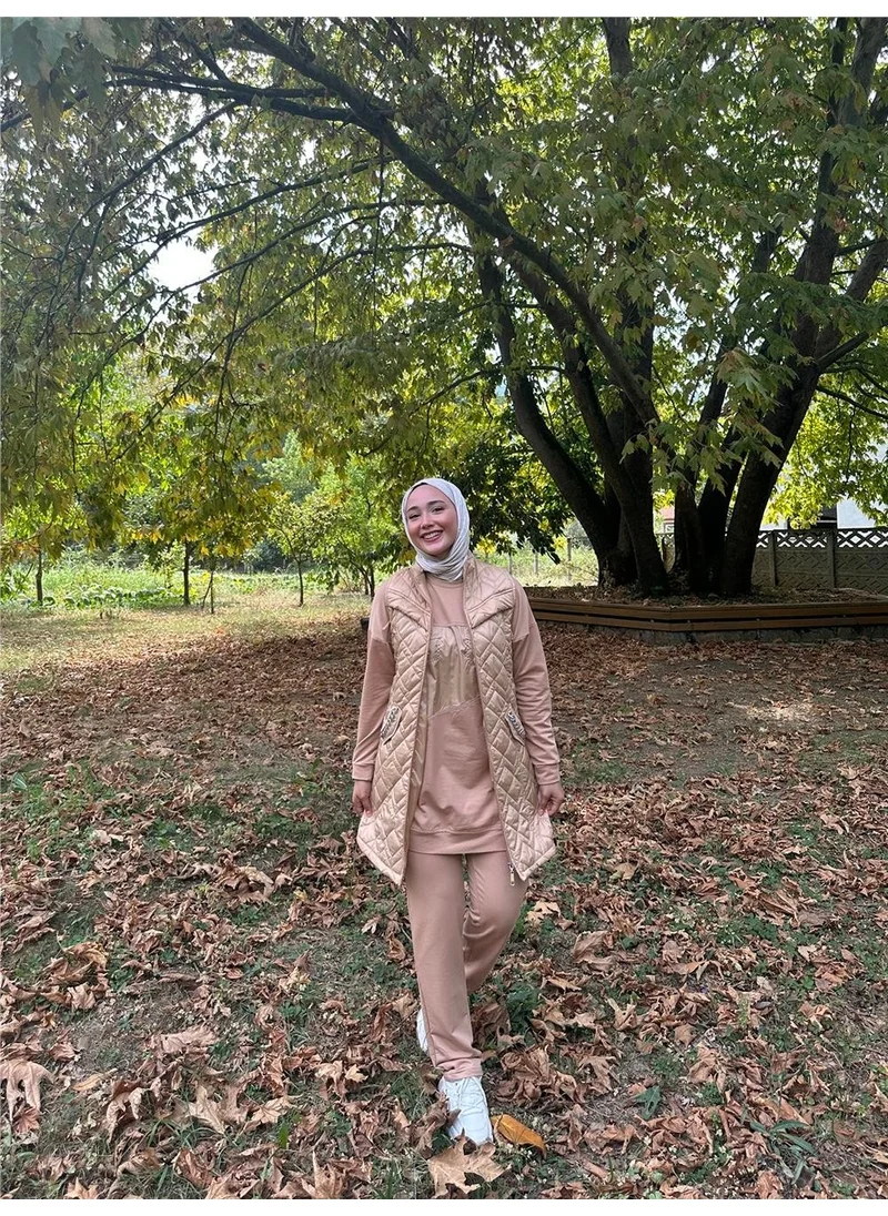 بي ويست Dafne Pocket Three Piece Suit - Beige