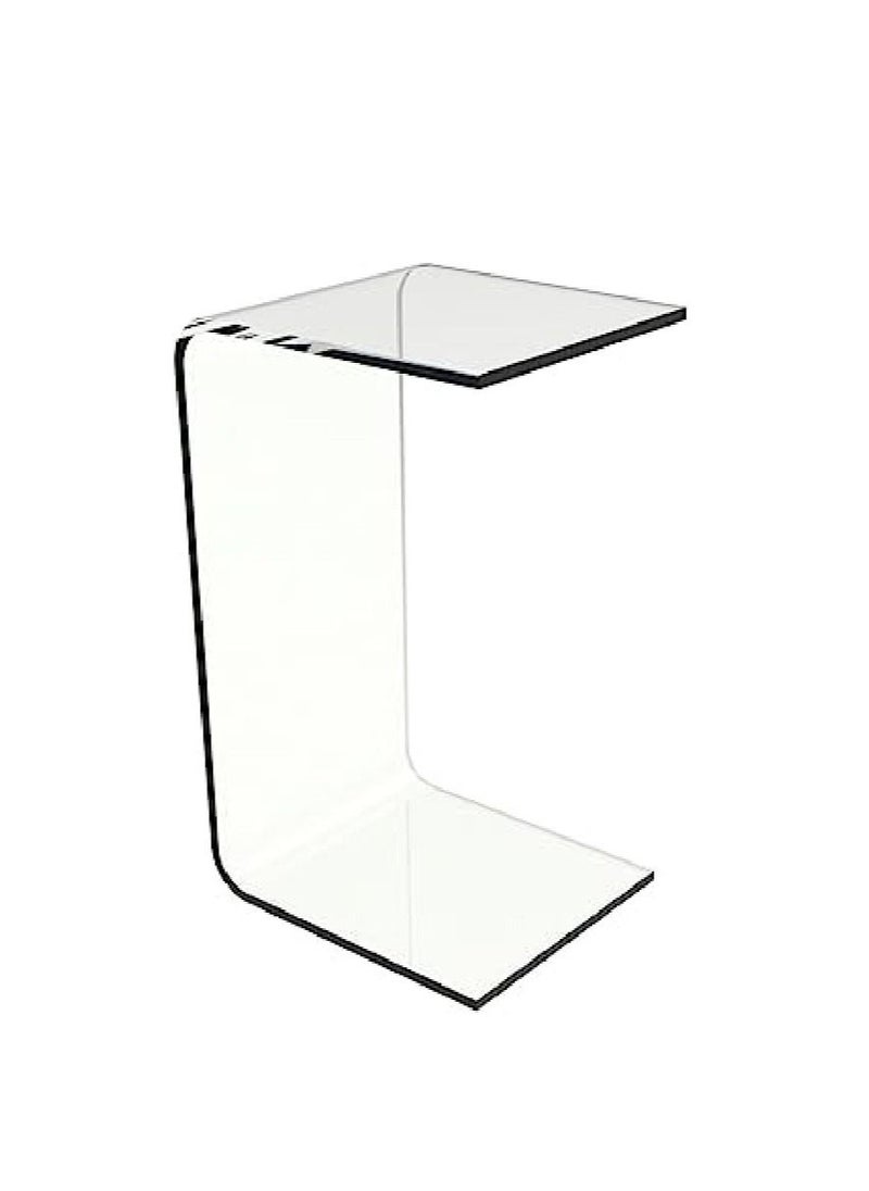 SMARTPOINTS Acrylic End Table C Shape End Table Easy Move Display Table  - Image 1