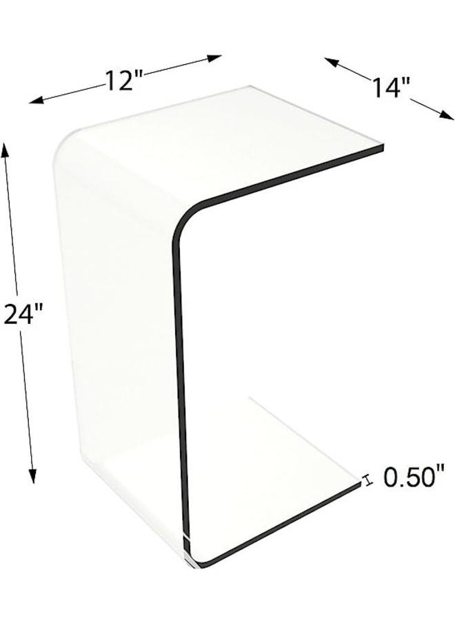 SMARTPOINTS Acrylic End Table C Shape End Table Easy Move Display Table  - Image 4