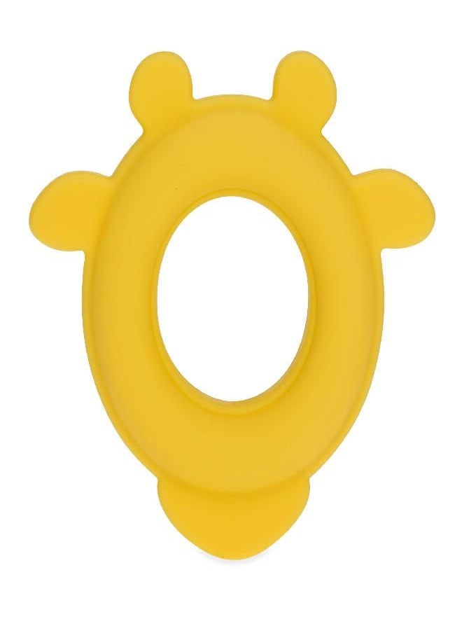 Nuby - Nuby Natural Wood Teether with Soft Silicone, Minimalist Design Easy to Clean, Giraffe - Image 1
