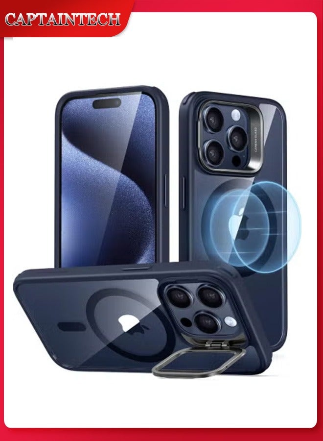 Captaintech MagSafe Case for iPhone 15 Pro -Grade Protection with Built-In Stand | Scratch-Resistant Classic Series Cover - Image 1