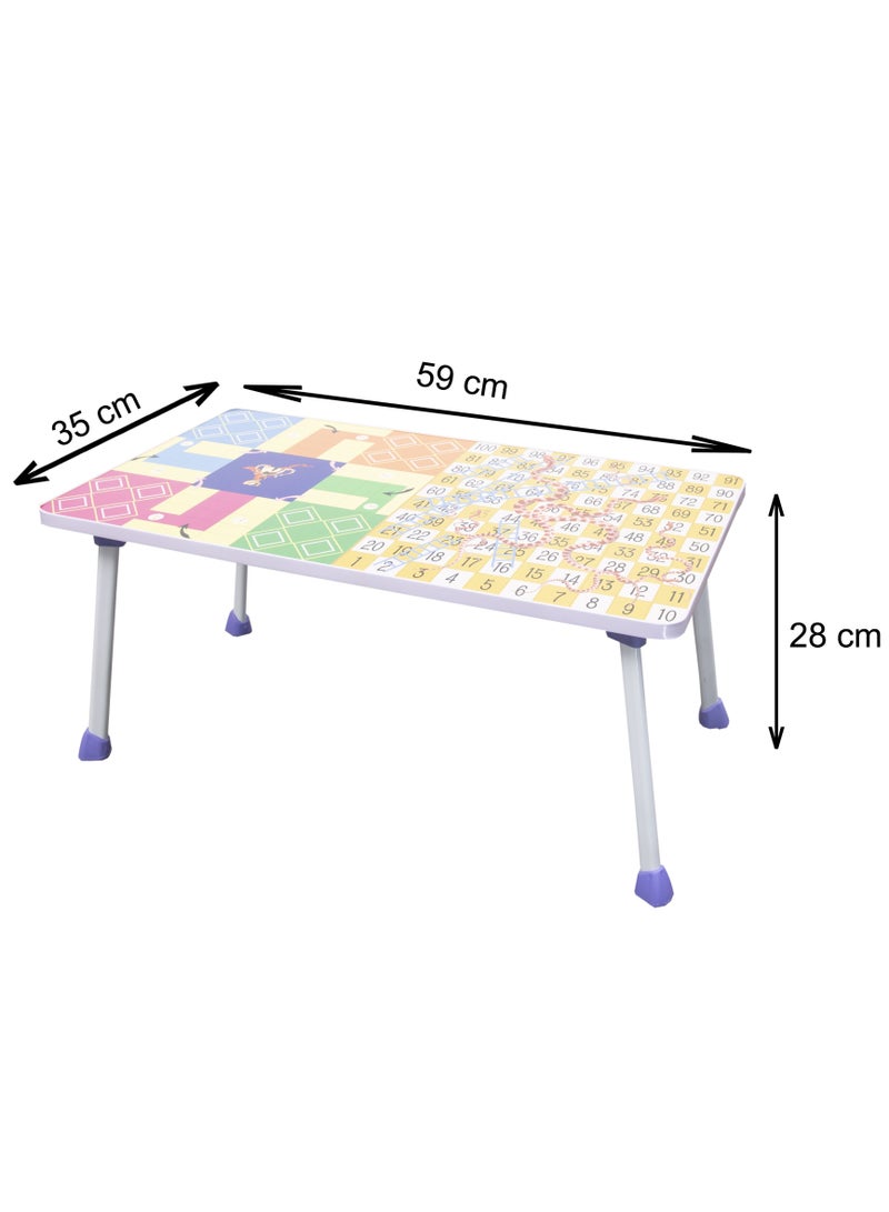 WT-EASYCARE مكتب كمبيوتر محمول متعدد الألوان | طاولة للقراءة | طاولة كمبيوتر محمول من الخشب الهندسي | مكتب للكتابة للمنزل والمكتب | إعداد مكتب منزلي | أثاث غرفة الدراسة | طاولة كمبيوتر محمول - Image 3
