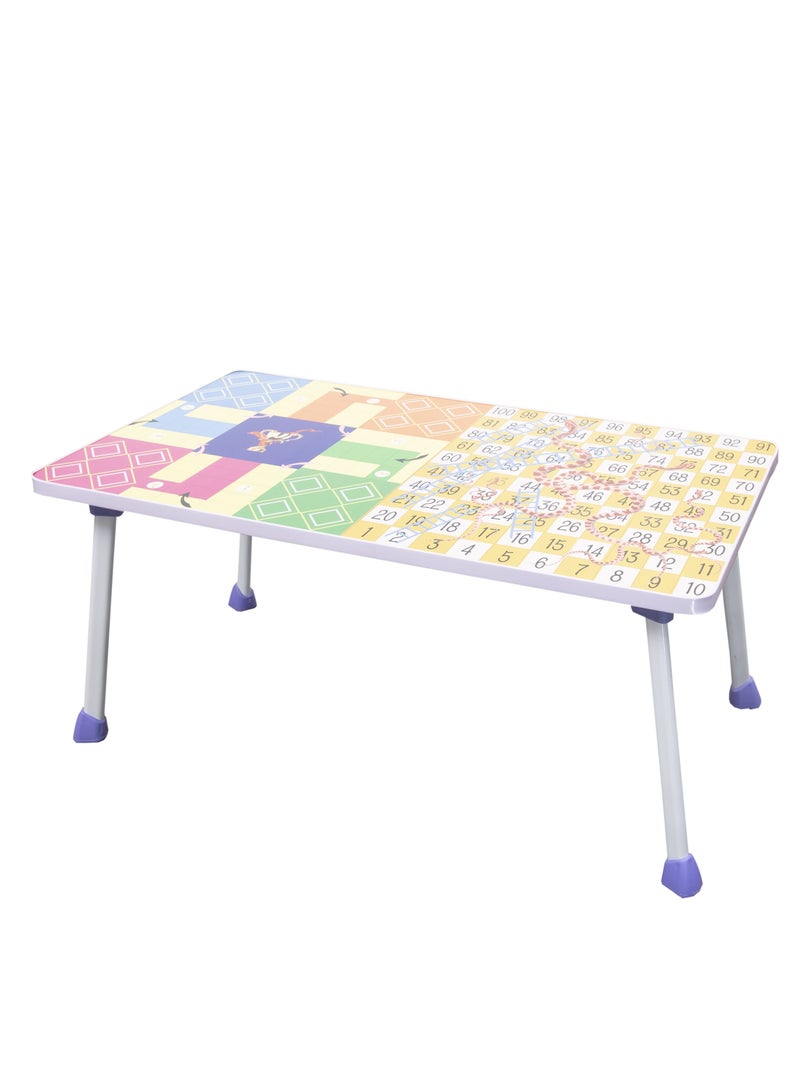 WT-EASYCARE مكتب كمبيوتر محمول متعدد الألوان | طاولة للقراءة | طاولة كمبيوتر محمول من الخشب الهندسي | مكتب للكتابة للمنزل والمكتب | إعداد مكتب منزلي | أثاث غرفة الدراسة | طاولة كمبيوتر محمول - Image 2