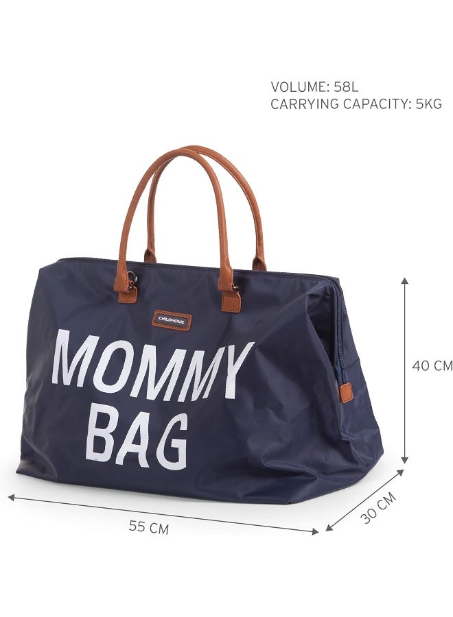 Childhome Navy Large Diaper Bag, Mommy Hospital Bag, Tote for Women, Travel Bag, Baby Bag, Pregnancy Must Haves - Image 5