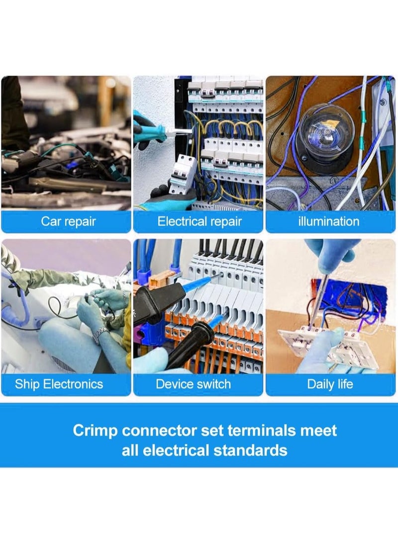 400PCS Wire Ferrule Connectors Terminals Kit – Insulated Crimp Ferrules Assortment Set for 22–10 AWG Electrical Wires | Durable Copper Pin End Sleeves for Cable Connections, DIY, and Electrical Projects - Image 2