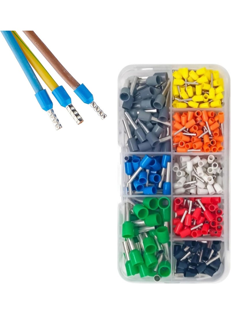 400PCS Wire Ferrule Connectors Terminals Kit – Insulated Crimp Ferrules Assortment Set for 22–10 AWG Electrical Wires | Durable Copper Pin End Sleeves for Cable Connections, DIY, and Electrical Projects - Image 1