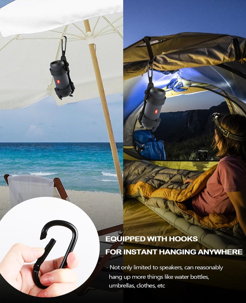 Xislet حامل مكبر صوت Xislet للدراجة مع مشبك، حامل مكبر صوت قابل للتعديل لعربة الجولف يناسب JBL Charge 5 6 Flip 5 6 7 حزام حامل بلوتوث Anker للدراجة الكهربائية، ATV، قارب، سيارة نادي، جت سكي - Image 4