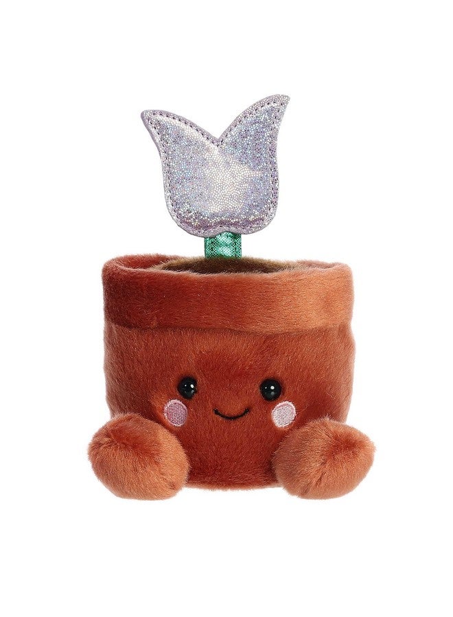 Aurora® Adorable Palm Pals™ Holland Potted Tulip Stuffed Animal - Pocket-Sized Play - Collectable Fun - Brown 5 Inches - Image 1