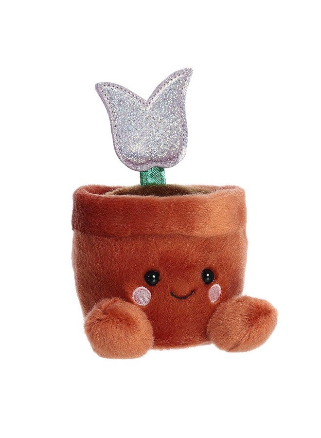 Aurora® Adorable Palm Pals™ Holland Potted Tulip Stuffed Animal - Pocket-Sized Play - Collectable Fun - Brown 5 Inches - Image 2