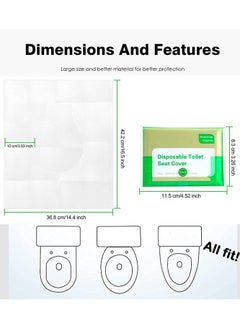 RION Travel Disposable Toilet Seat Covers – Portable & Flushable Seat Protectors for Adults & Kids (10pcs)  - Image 2