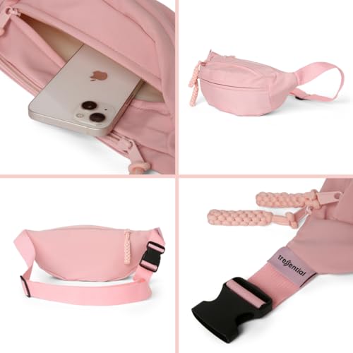 Tressential Waist Bag for Men Women | Cross Body Fanny Pack Sling Bag for Hiking, Travel, Camping, Outdoor Sports, Cycling | Money Belt with Adjustable Strap (Pink) - Image 5