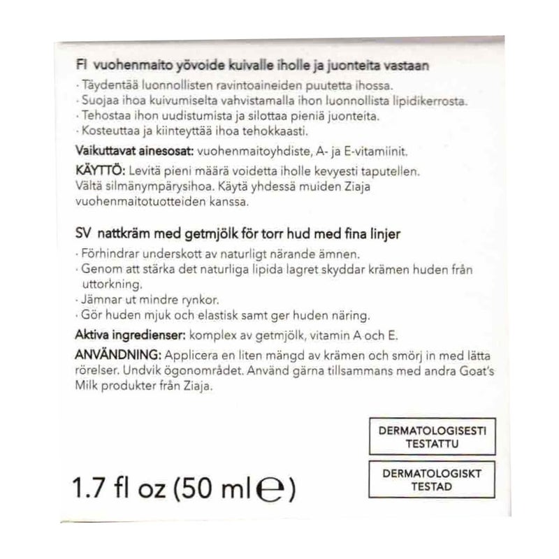 Ziaja Goat's Milk Night Cream - Face Cream - Image 5