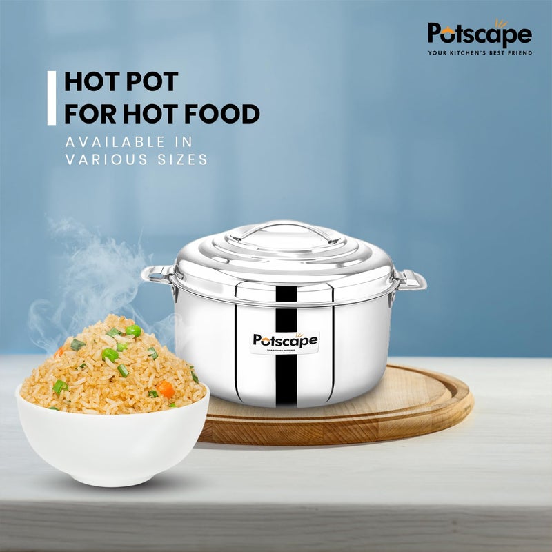 POTSCAPE طقم بوتسكيب ريجال كسرولة ساخنة 500 مل نظام قفل فريد نضارة تدوم طويلاً توزيع الحرارة بالتساوي كسرولة معزولة من الفولاذ المقاوم للصدأ خفيفة الوزن آمنة للأواني - Image 5