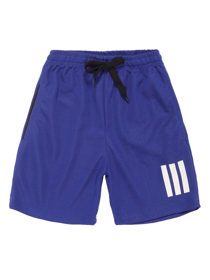 5IVE DEGREE Polyester Sports Shorts for Boys and Girls - Colour May Vary (7 Years - 8 Years, 3-Pack D1) - Image 3