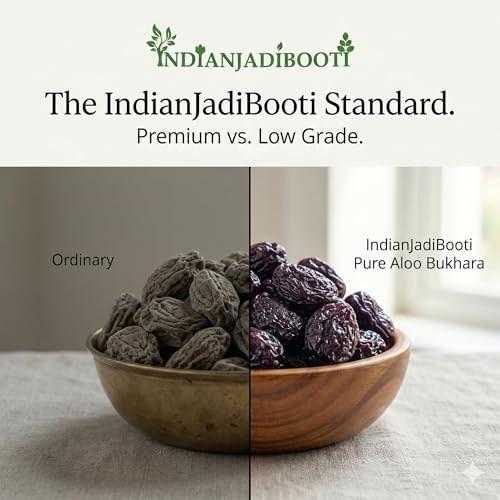 IndianJadiBooti Whole Dried Plum | Aloo Bukhara (Alu Bukhara) | Premium Natural Dried Fruit for Chutneys, Snacking & Digestive Health | Sweet & Tangy | 400g Pack - Image 5