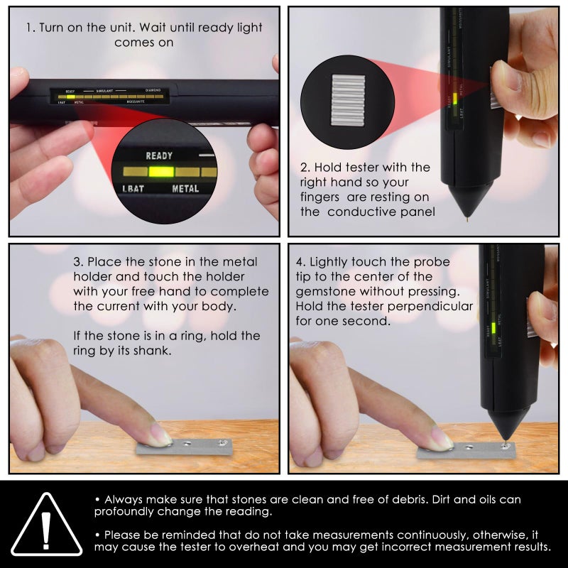 DANOPLUS Diamond & Moissanite Tester Combo - Professional Diamond Detector with Audible & Visual Alarm - High Accuracy & User-Friendly - Ideal for Jewelers, Gemologists & Professionals - Image 4