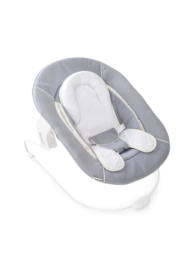 هوك Alpha+ 2 In 1 Bouncer And Baby Rocker, Stretch Grey From Birth, Newborn Set, Compatible With Alpha Highchair
