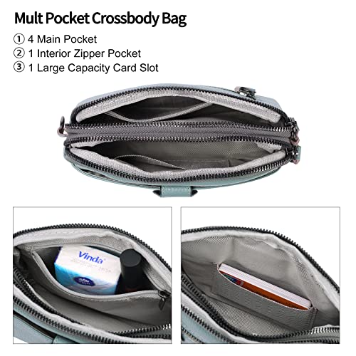 GAEKEAO Crossbody Bags for Women Small Vegan Leather Shoulder Purse Cross Body Bag Handbags with Wristlet Top Zipper - Image 3