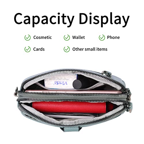 GAEKEAO Crossbody Bags for Women Small Vegan Leather Shoulder Purse Cross Body Bag Handbags with Wristlet Top Zipper - Image 2