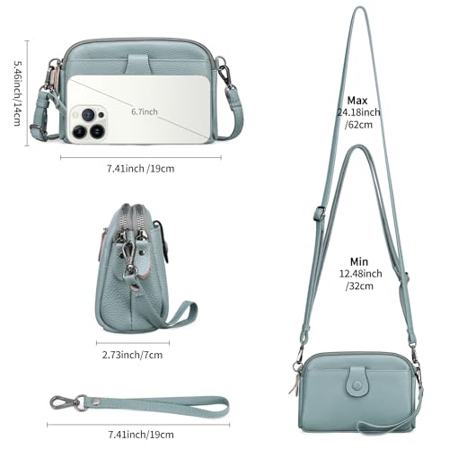 GAEKEAO Crossbody Bags for Women Small Vegan Leather Shoulder Purse Cross Body Bag Handbags with Wristlet Top Zipper - Image 5