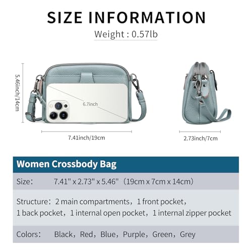 GAEKEAO Crossbody Bags for Women Small Vegan Leather Shoulder Purse Cross Body Bag Handbags with Wristlet Top Zipper - Image 4