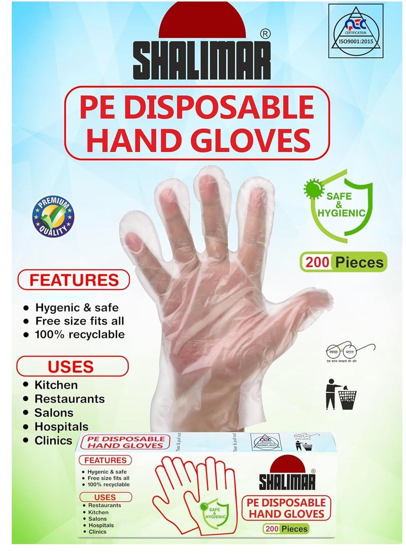 shalimar - Shalimar Reusable Hand Gloves (Pack Of 1/200 Pieces) For Gardening, Kitchen Cleaning And Dishwashing (Natural Colour) - Free Size, Plastic - Image 1