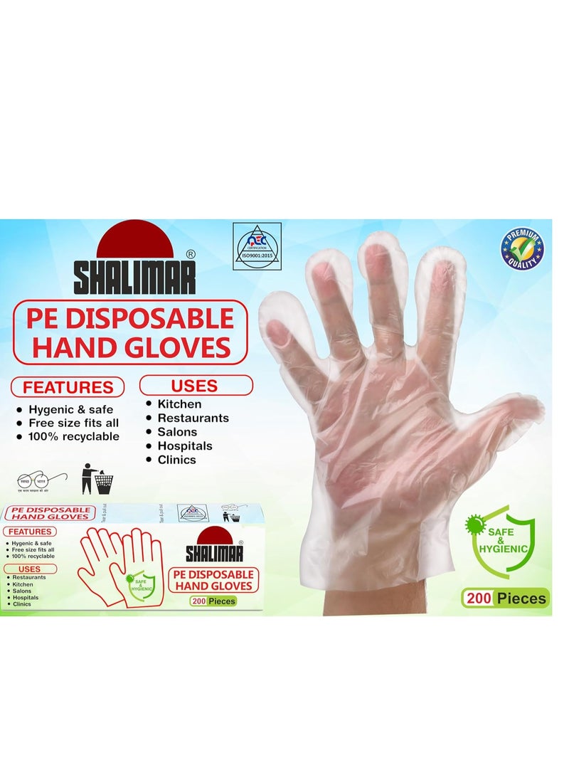 shalimar - Shalimar Reusable Hand Gloves (Pack Of 1/200 Pieces) For Gardening, Kitchen Cleaning And Dishwashing (Natural Colour) - Free Size, Plastic - Image 1