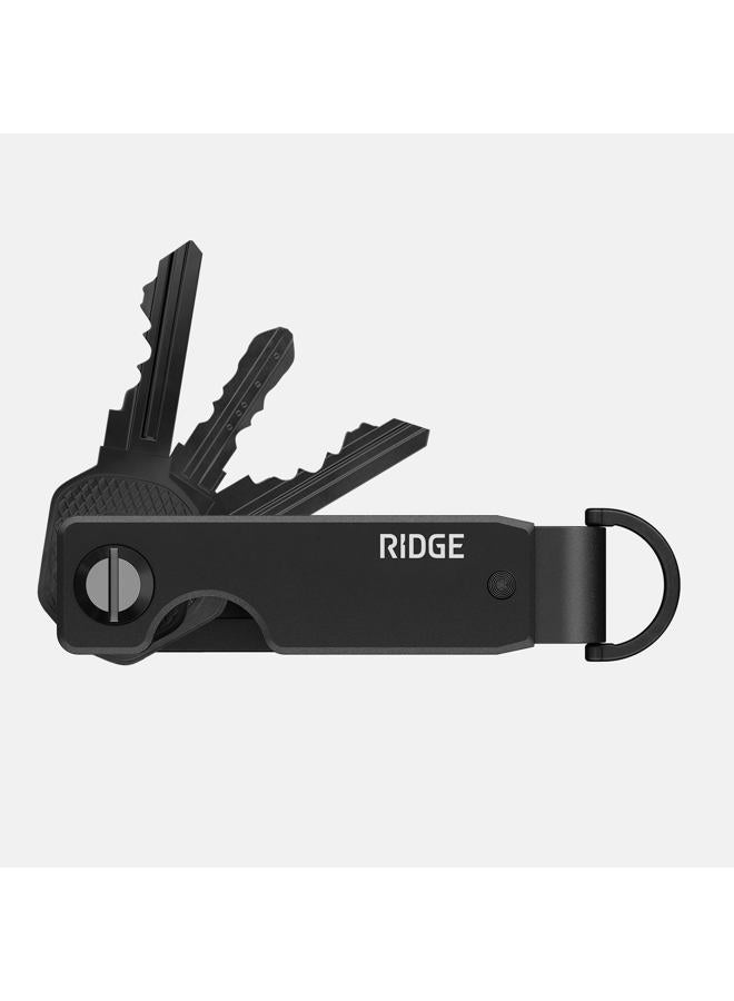 The Ridge Key Organizer - Compact Metallic Key Holder, Minimalist Innovative Keyholder, Smart Keychain Secures 2-6 Keys, Royal Black, One size - Image 2